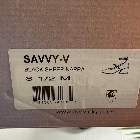 Lisa Vicky Black Ankle Strap Pumps Sz 8.5 Sculptural Maryjane Balletcore Shoe - Picture 8 of 9